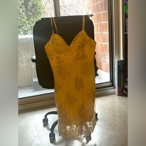 Pale pink and gold cocktail dress